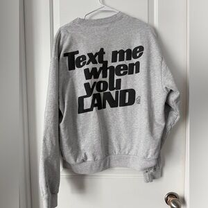 Lonely Ghost x BÉIS Text Me When You Land Heavyweight Crewneck Sweater o/s